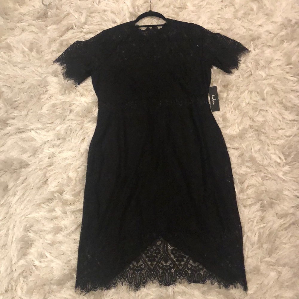 NWT Black Lace Lulus dress size XL